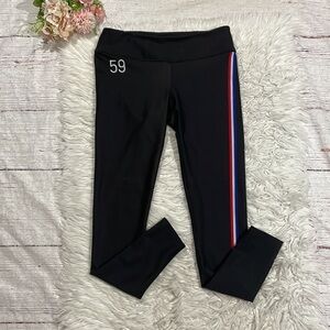 Splits59 Single Racer Stripe Logo Mid Rise 7/8 Leggings